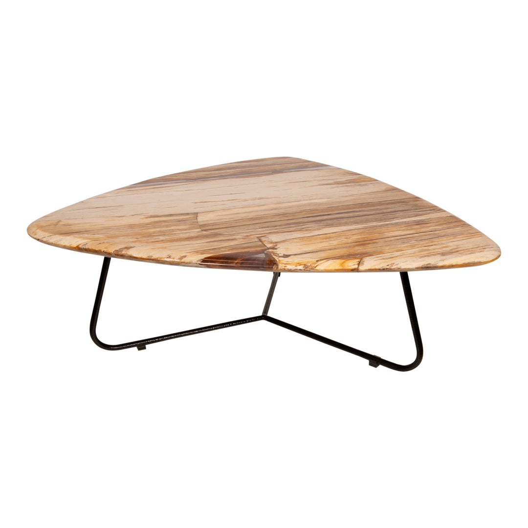 PTMD Deeba Koffietafel Versteend Hout – 95 × 85 cm | Organisch