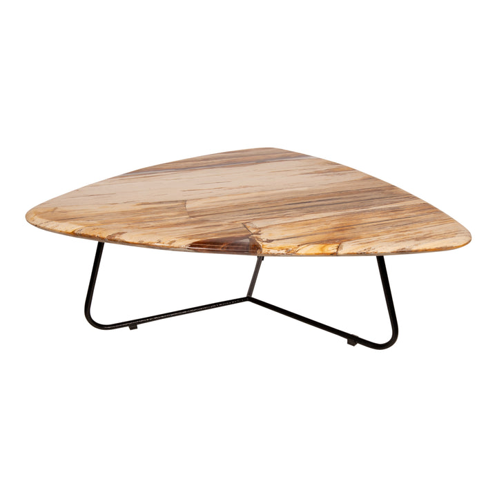 PTMD Deeba Koffietafel Versteend Hout – 95 × 85 cm | Organisch