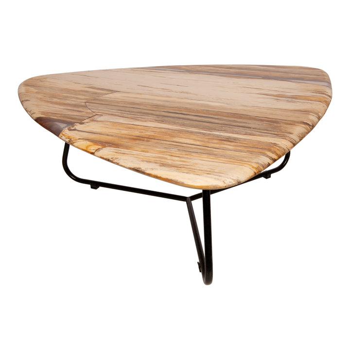 PTMD Deeba Koffietafel Versteend Hout – 95 × 85 cm | Organisch