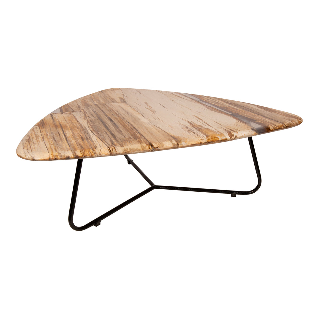 PTMD Deeba Koffietafel Versteend Hout – 95 × 85 cm | Organisch