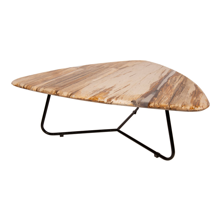 PTMD Deeba Koffietafel Versteend Hout – 95 × 85 cm | Organisch