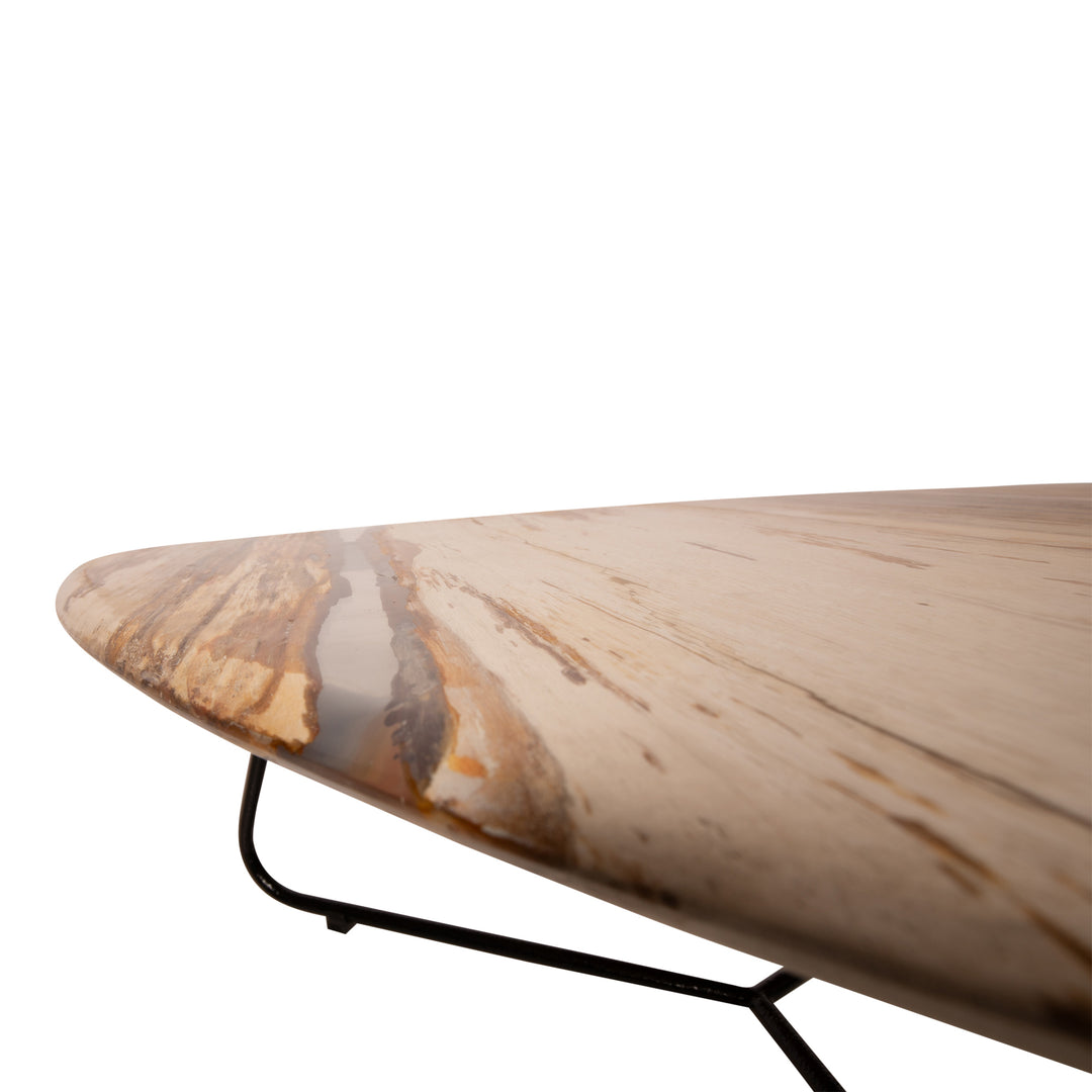PTMD Deeba Koffietafel Versteend Hout – 95 × 85 cm | Organisch