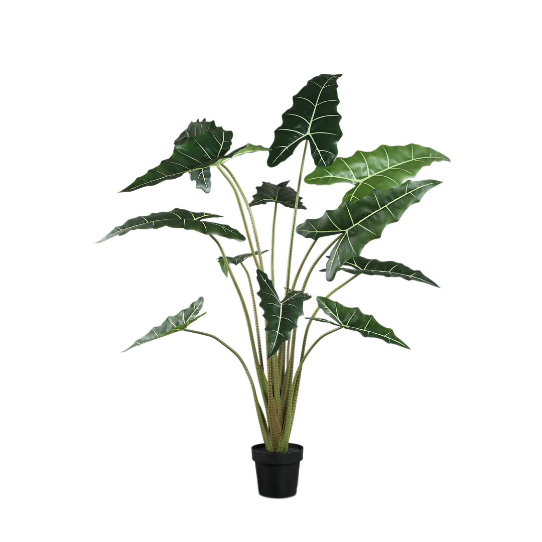Kunst Alocasia 140 cm – Grote Kunstplant – Inclusief Pot
