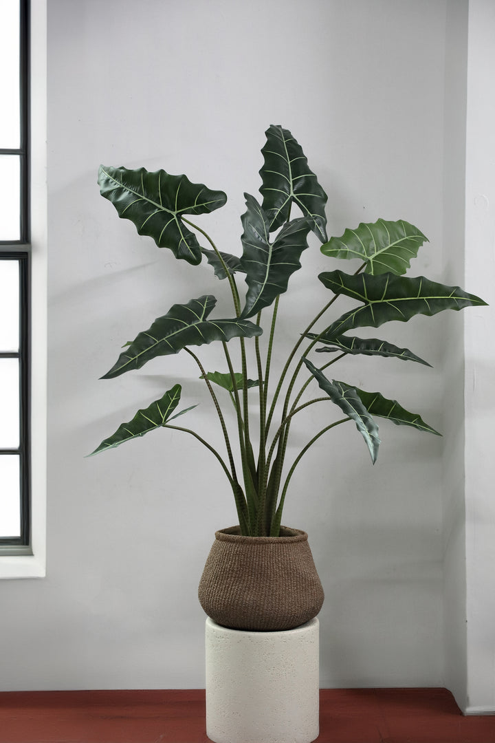 Kunst Alocasia 140 cm – Grote Kunstplant – Inclusief Pot