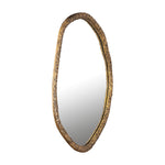 Paislie Brass Organic Shaped Mirror Round 56x3x72cm PTMD