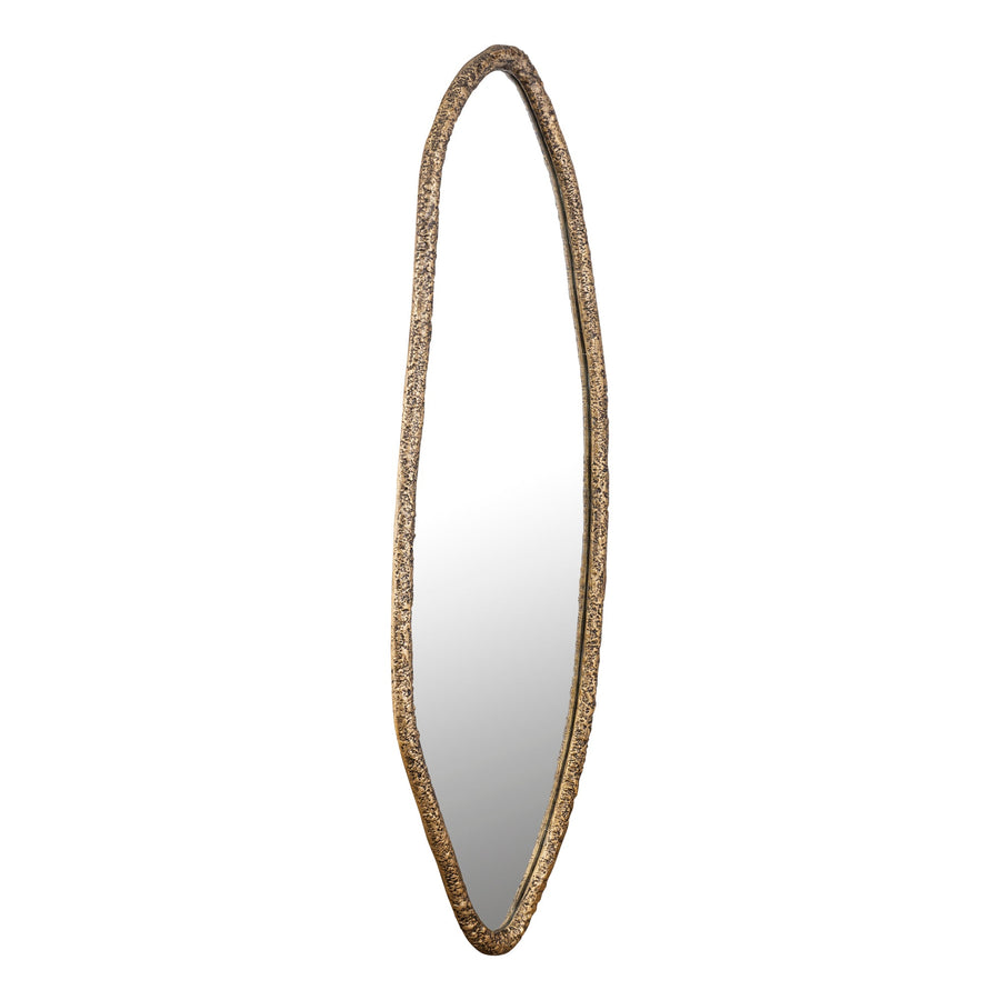 Paislie Brass Organic Shaped Mirror Oval 56x3x150cm PTMD