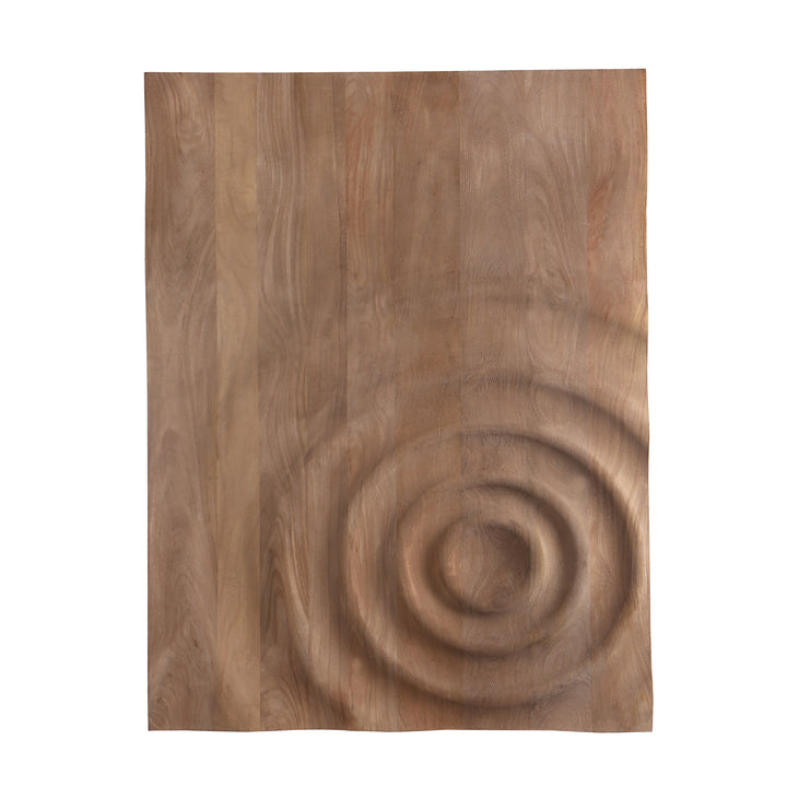 Mattin Natural Mango Wood Circle Wall Panel Rect