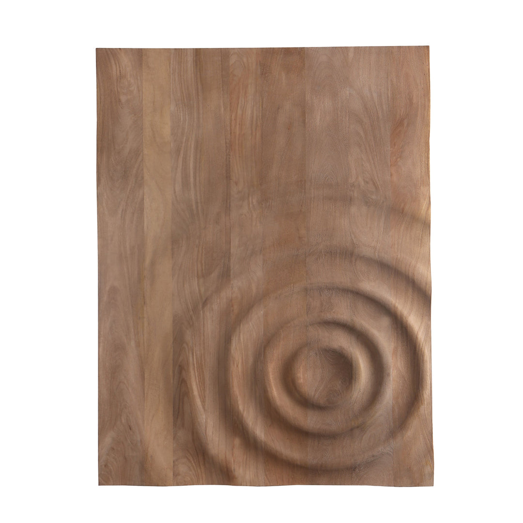 Rechthoekig wandpaneel mangohout naturel 100x130 cm – PTMD Mattin