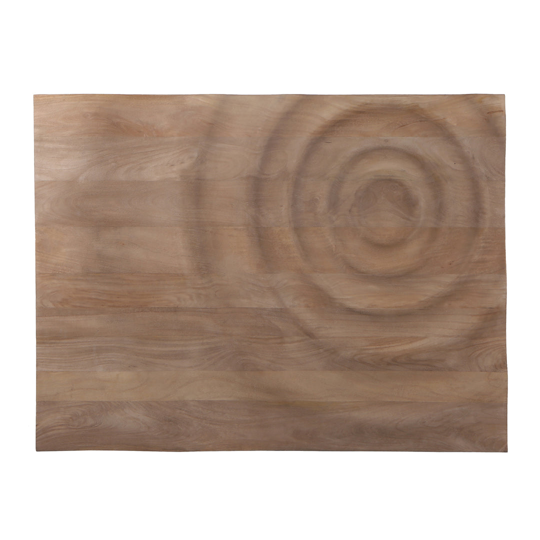 Mattin Natural Mango Wood Circle Wall Panel Rect