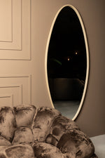 Serine Sand Steel Oval Mirror Small 50x3,5x140cm PTMD