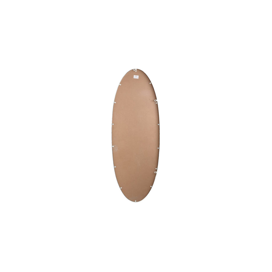 Serine White Steel Oval Mirror Small 50x3,5x140cm PTMD