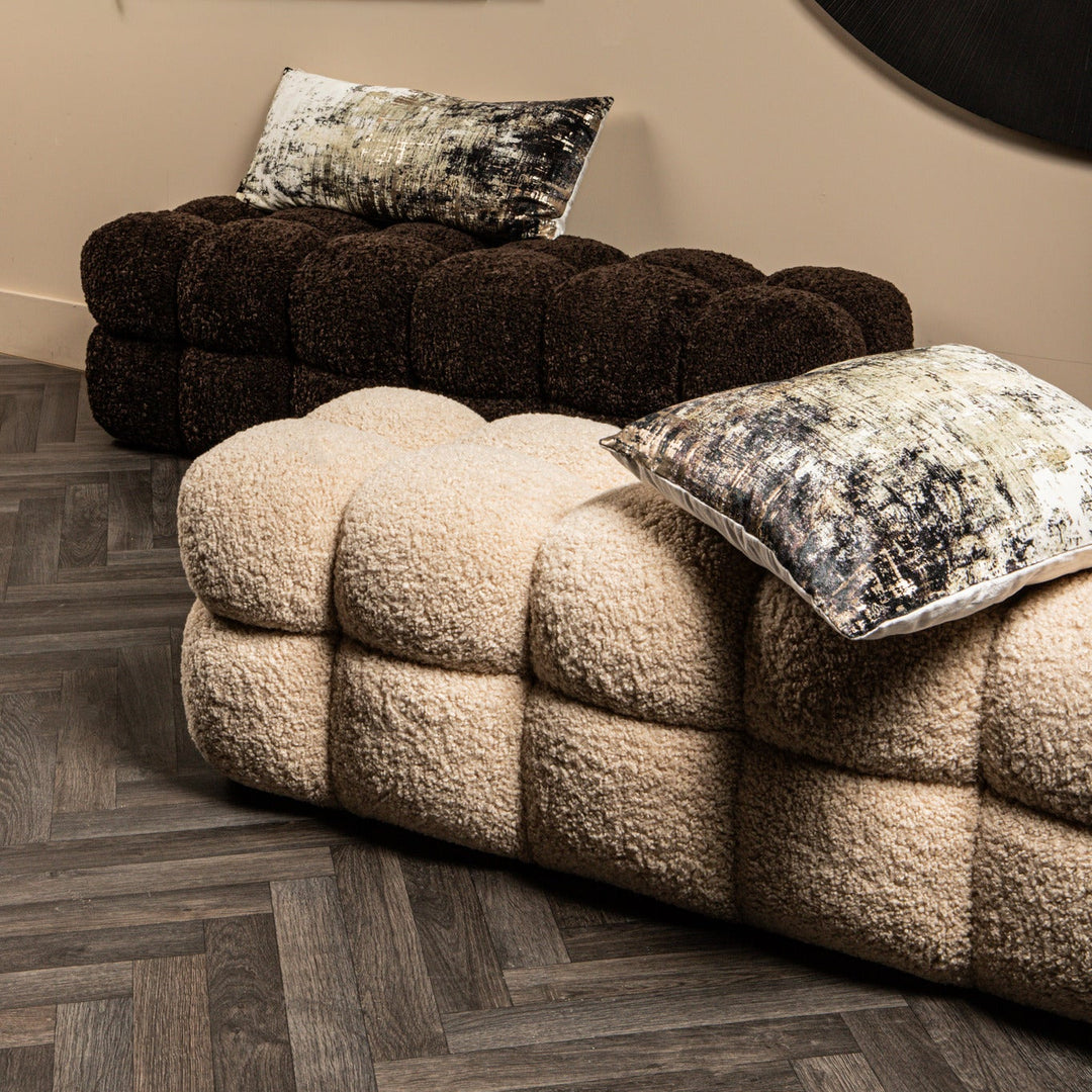 Zitbank Teddy beige stof