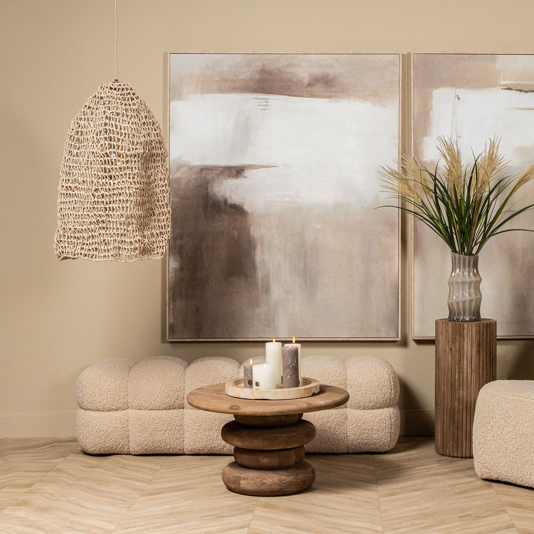 Zitbank Teddy beige stof