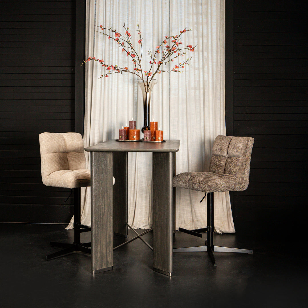 Milan Bar Chair Adjustable Stone (set of 2)