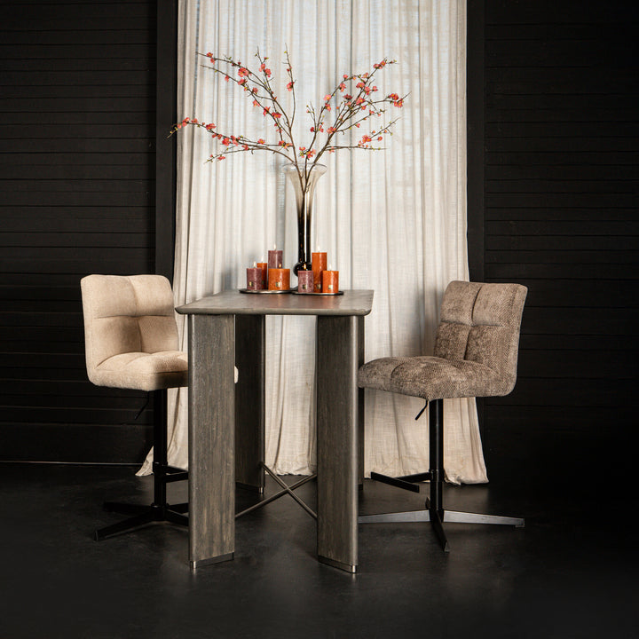 Milan Bar Chair Adjustable Stone (set of 2)