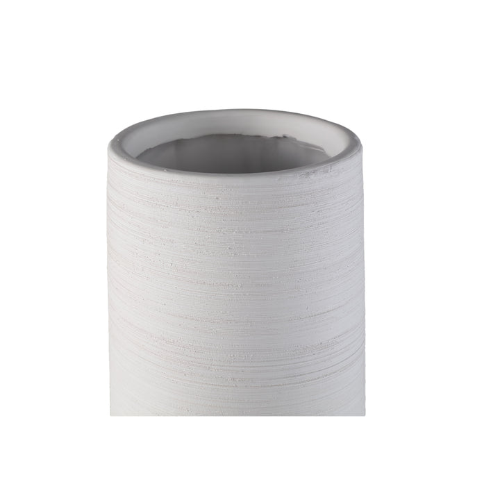 Zonna White Matt Ceramic High Vase L