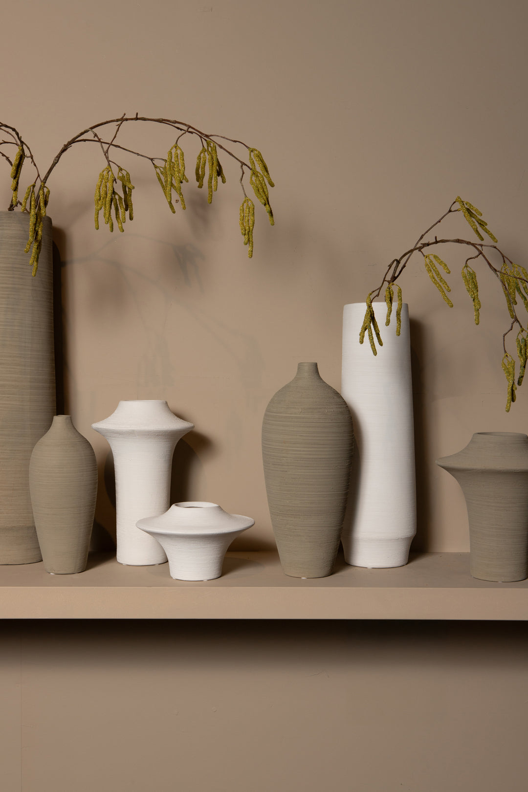Zonna White Matt Ceramic High Vase S