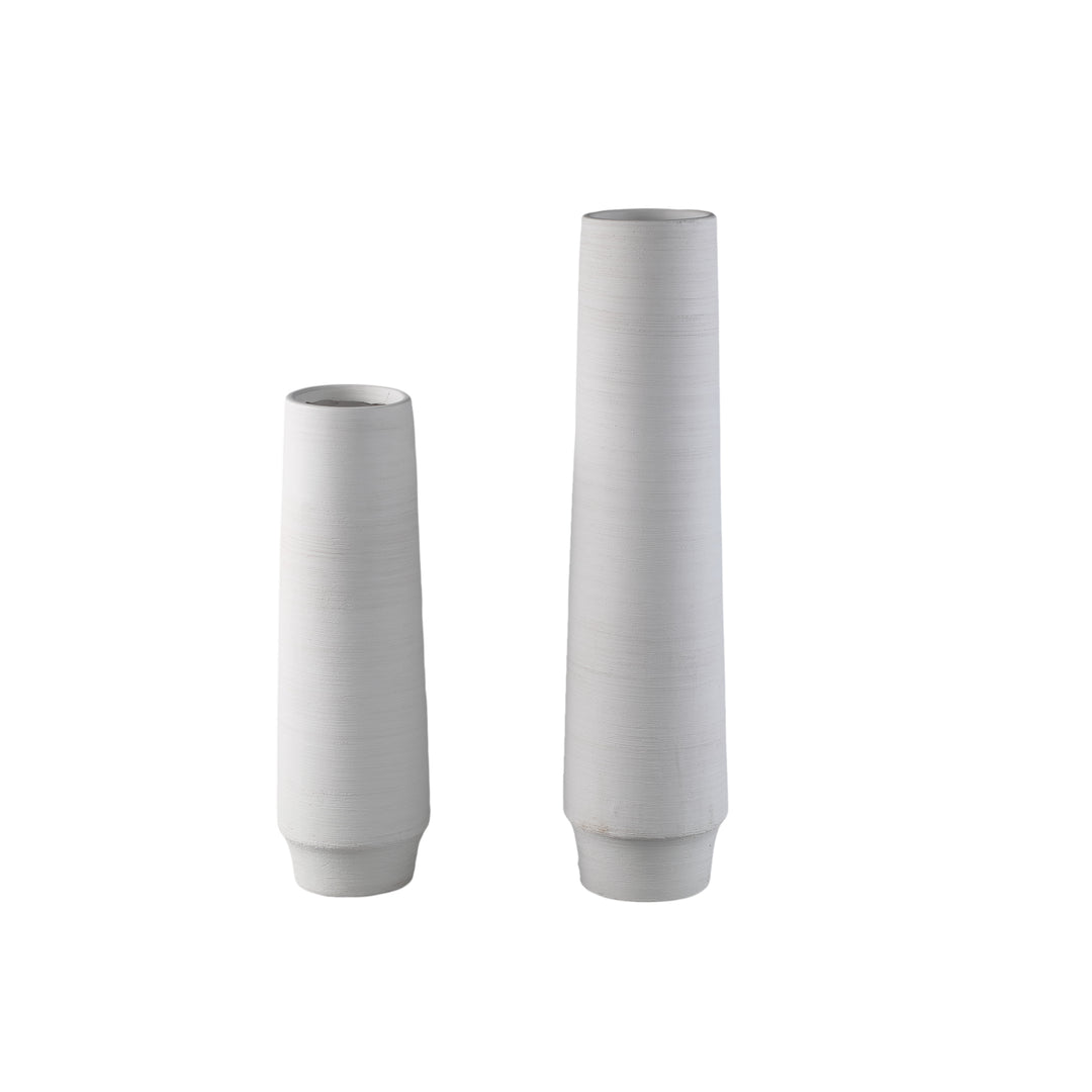 Zonna White Matt Ceramic High Vase S