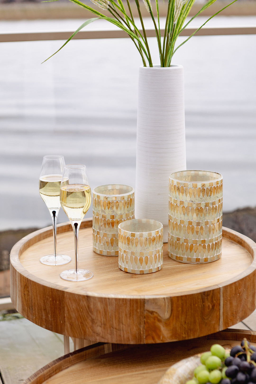 Zonna White Matt Ceramic High Vase S