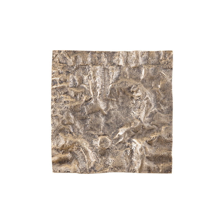 Vierkant wandpaneel Eogan L goud aluminium ruw