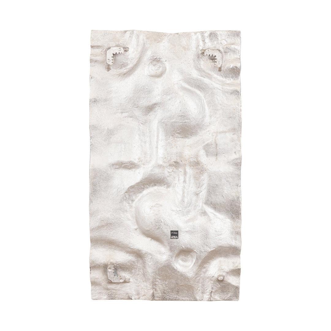 Rechthoekig wandpaneel Eogan L gunmetal aluminium ruw