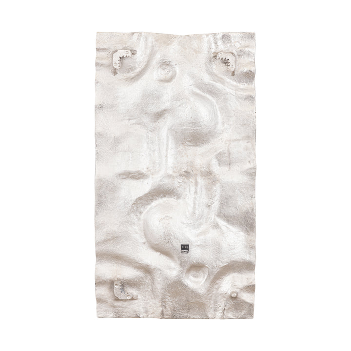 Rechthoekig wandpaneel Eogan L gunmetal aluminium ruw