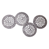 Metalen wandpaneel Geoffe XL zilver aluminium rond patroon