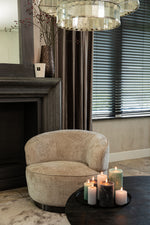 Filou Draaifauteuil Beige - Ronde Fauteuil