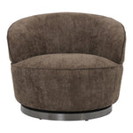 Filou Draaifauteuil Donkerbruin - Ronde Fauteuil
