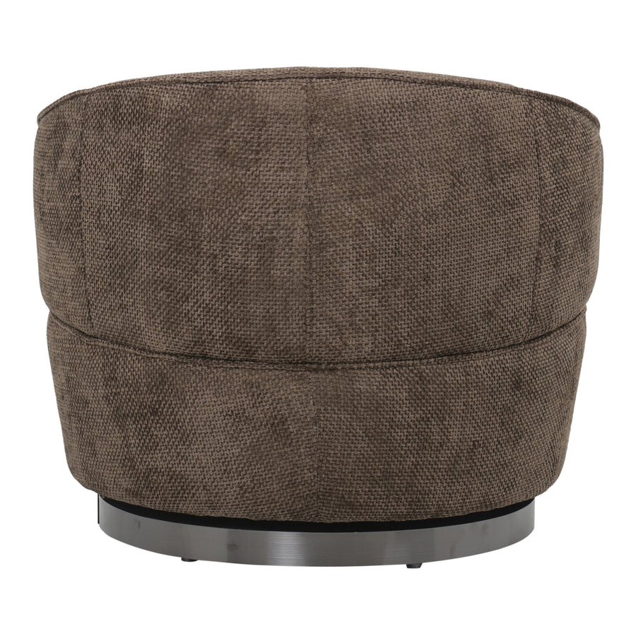 Filou Draaifauteuil Donkerbruin - Ronde Fauteuil