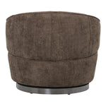 Filou Draaifauteuil Donkerbruin - Ronde Fauteuil