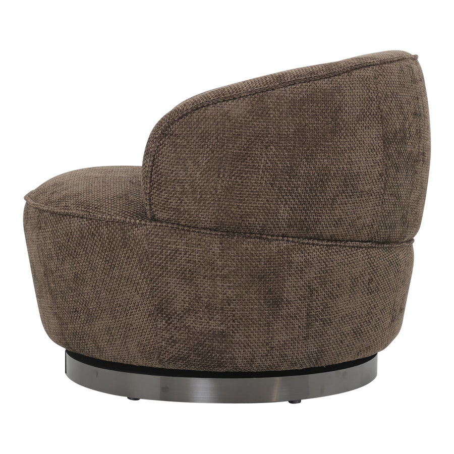Filou Draaifauteuil Donkerbruin - Ronde Fauteuil