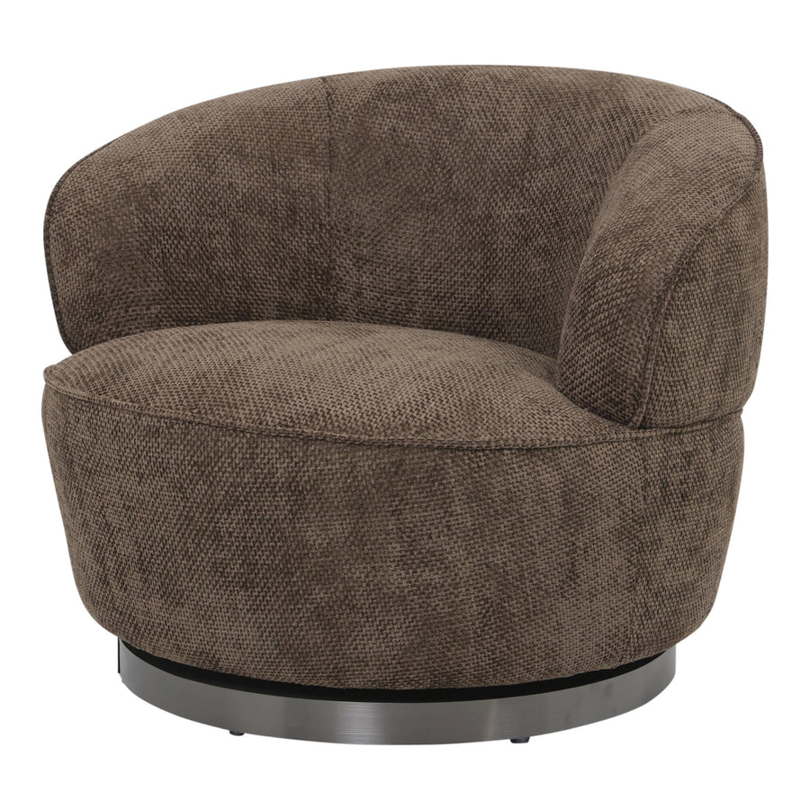 Filou Draaifauteuil Donkerbruin - Ronde Fauteuil