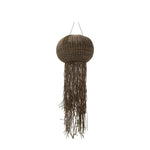 Gevlochten hanglamp jellyfish bruin Ø50 cm – PTMD Goa S