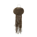 Gevlochten hanglamp jellyfish bruin Ø60 cm – PTMD Goa L