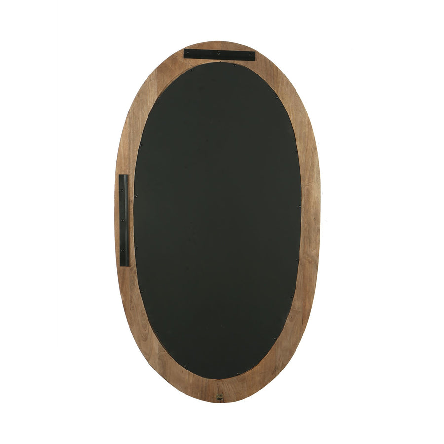 Ovale Wandspiegel Mangohout 120 cm – PTMD Noam Bruin