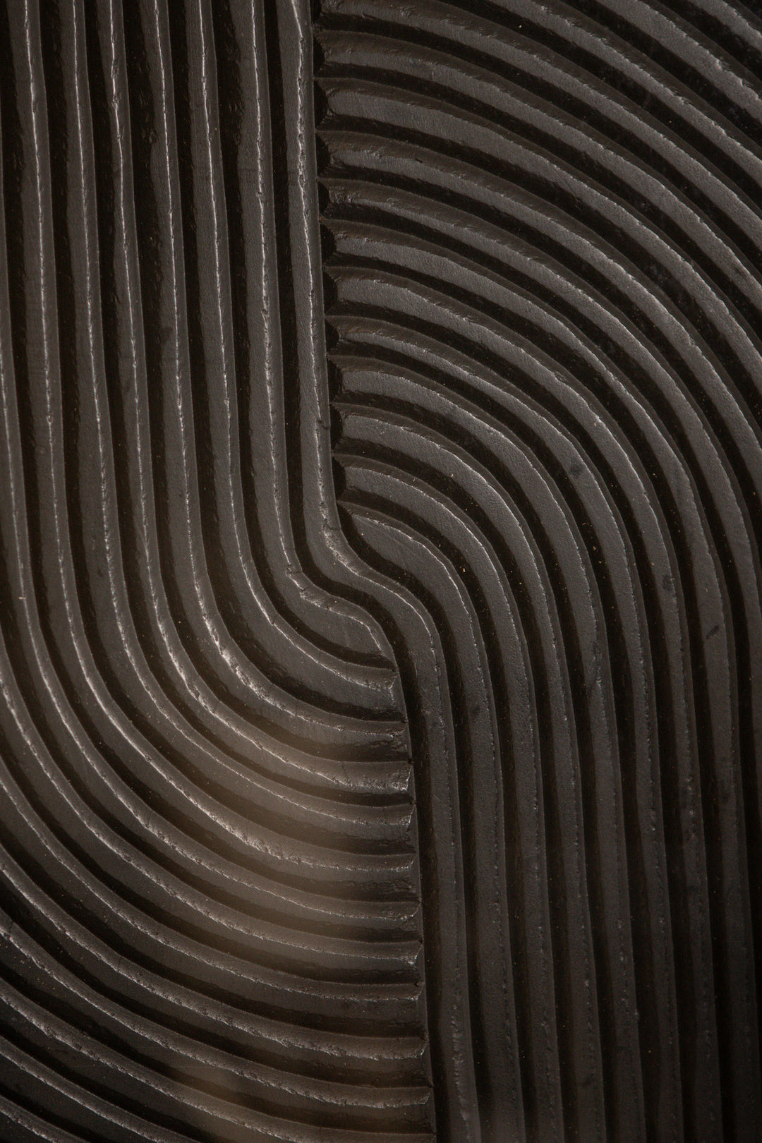 Rechthoekig wandpaneel Elasah L zwart MDF line patroon