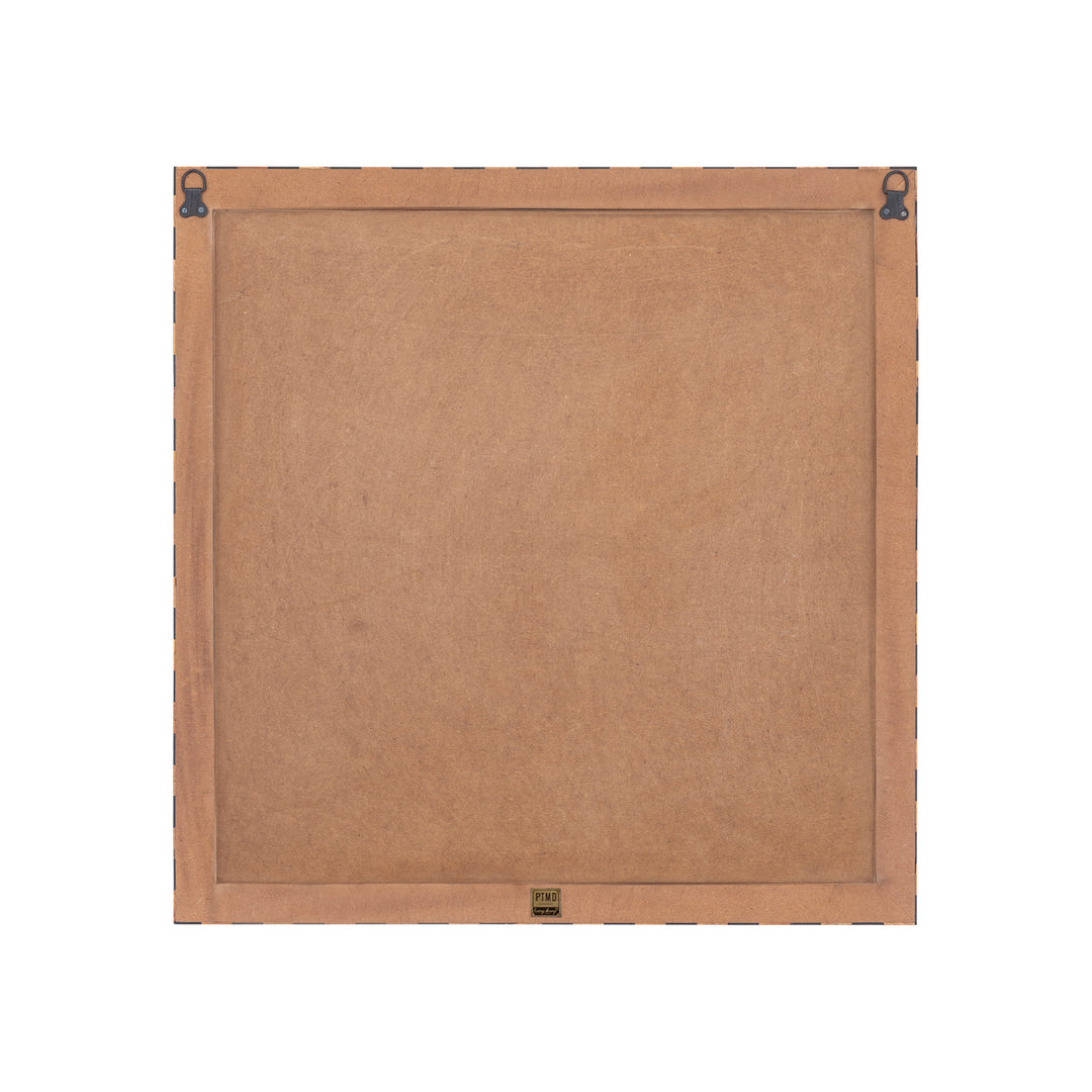 Vierkant wandpaneel Rdie S bruin MDF rond patroon