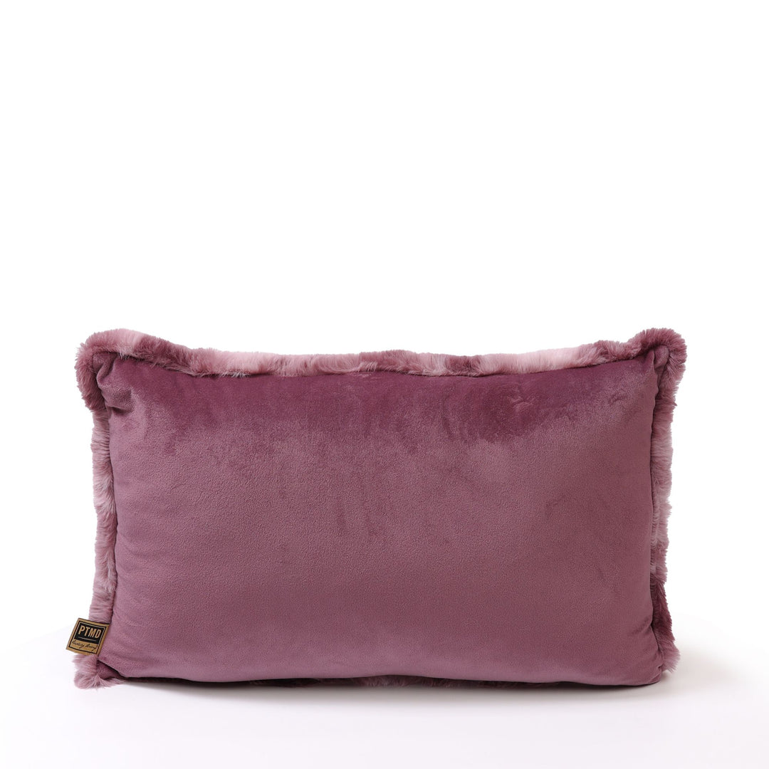 PTMD Linde Kussen – Burgundy Faux Fur – Rechthoek 30x50 cm