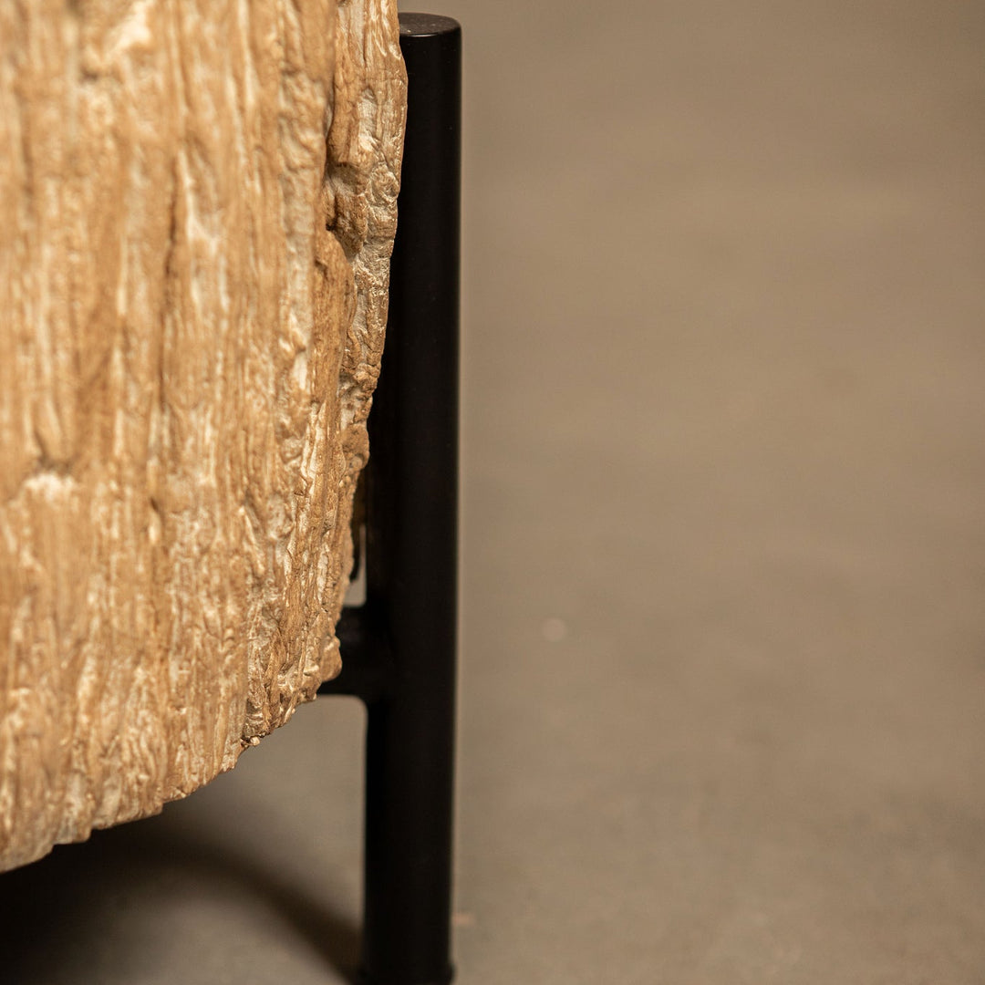Salontafel Taly natural versteend hout fiberglass