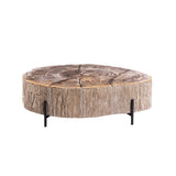 Salontafel Taly natural versteend hout fiberglass