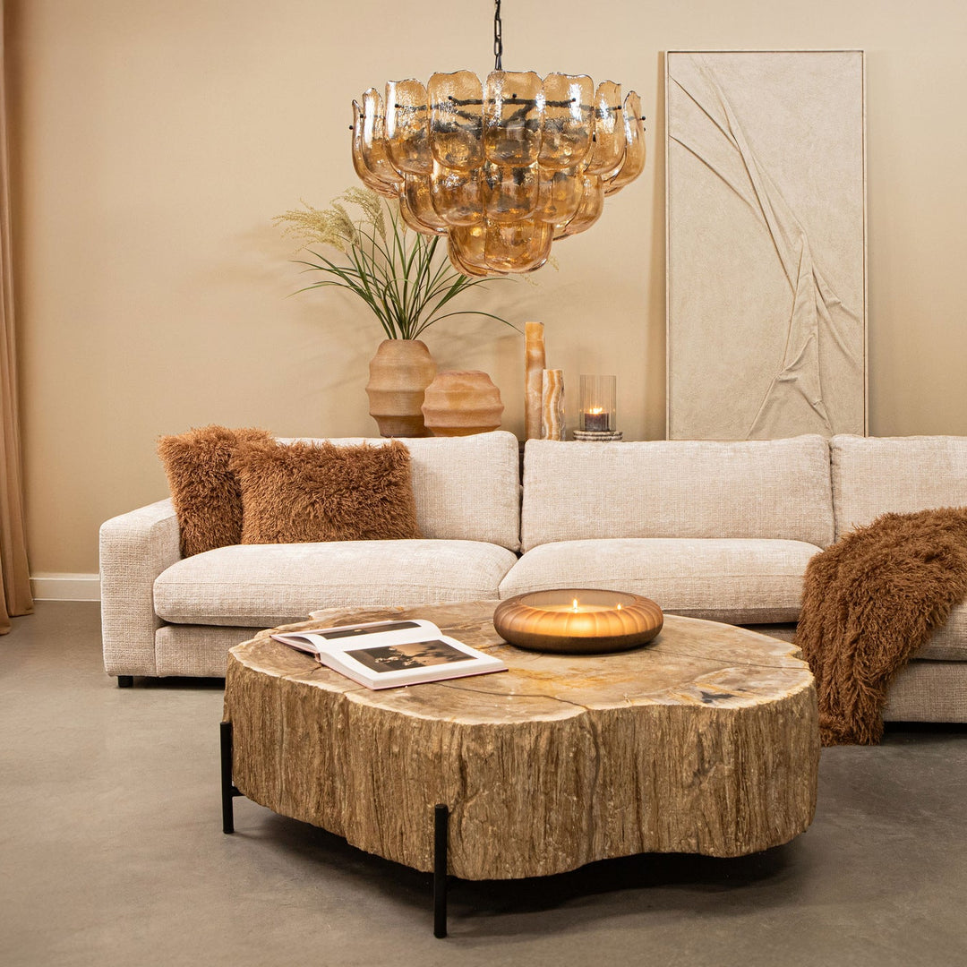 Salontafel Taly natural versteend hout fiberglass