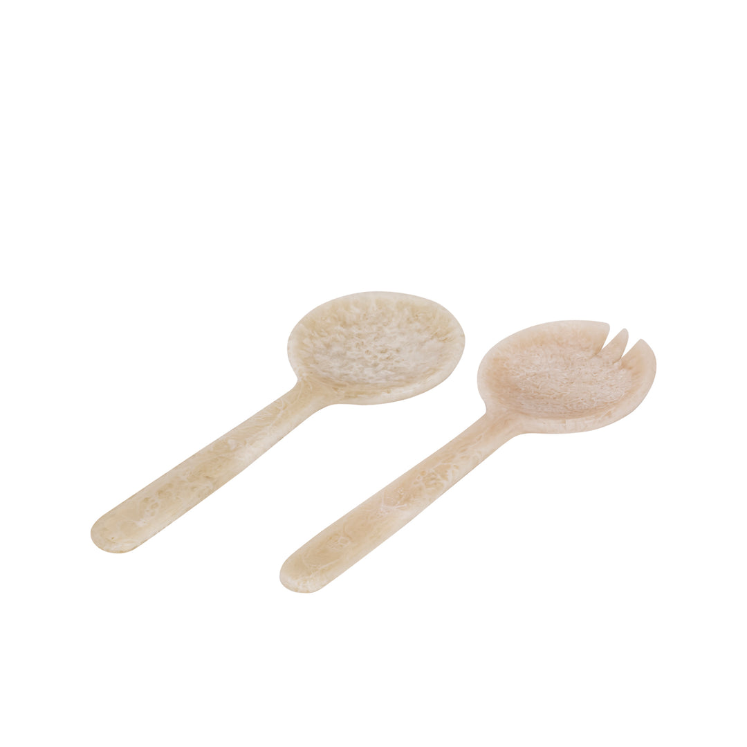 Cayley Saladeschaal met Bestek – Ronde Witte Schaal