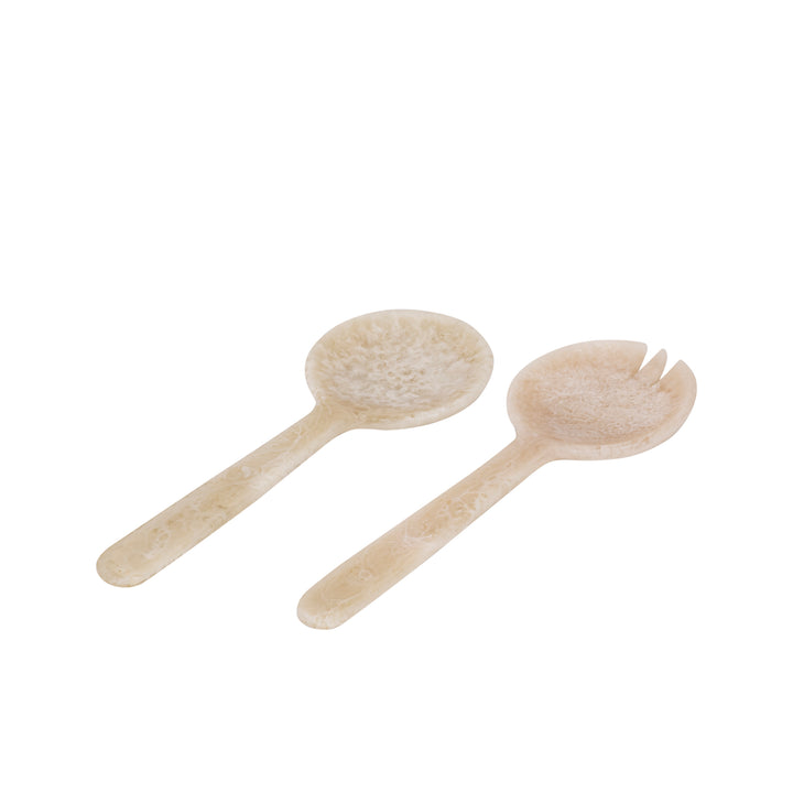 Cayley Saladeschaal met Bestek – Ronde Witte Schaal