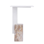 PTMD Ebe Bijzettafel Beige Marmer – Luxe Sidetable 35,5x25x54 cm