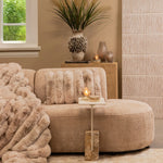 PTMD Ebe Bijzettafel Beige Marmer – Luxe Sidetable 35,5x25x54 cm