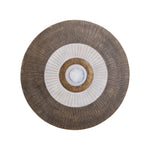 Rond wandpaneel aluminium goud met steen Ø60 cm – PTMD Jacci S