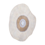 Groot Organisch Wandpaneel Aluminium Beige met Steen 87 cm – PTMD Rella L