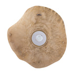 Groot Organisch Wandpaneel Aluminium Beige met Steen 87 cm – PTMD Rella L