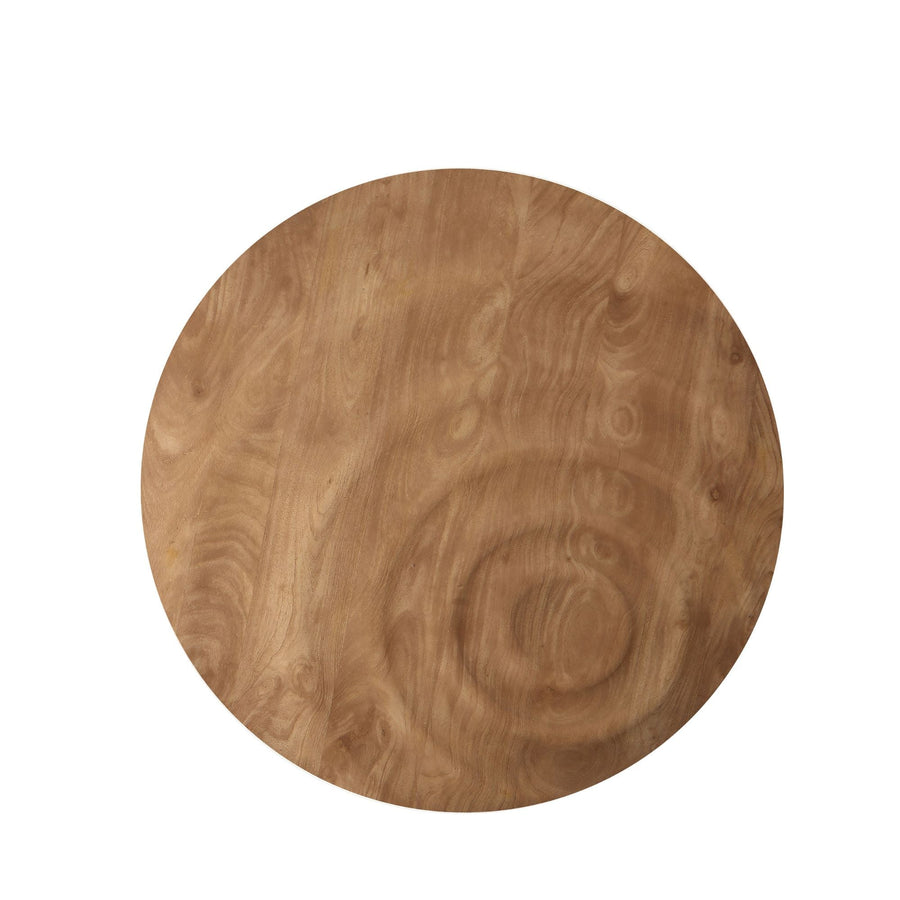 Rond wandpaneel mangohout naturel Ø90 cm – PTMD Mattin S